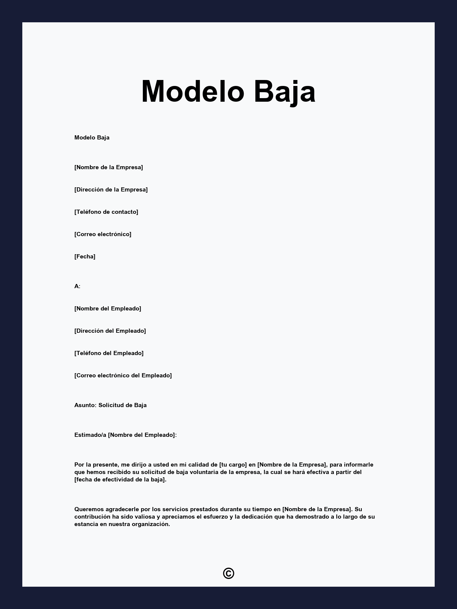 Modelo Baja